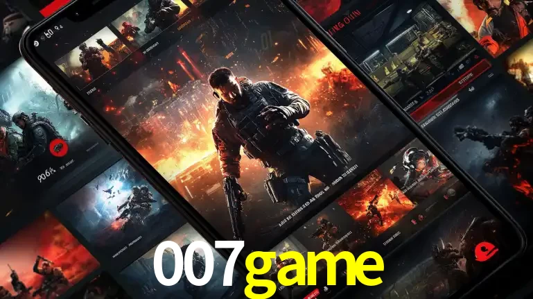 Tela de um celular exibindo uma galeria de jogos de tiro com temática militar, mostrando a variedade de e-sports disponíveis para apostas na plataforma de entretenimento 007game.