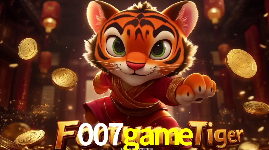 O carismático mascote do jogo de slot Fortune Tiger, um tigre fofo em pose de artes marciais, pronto para trazer sorte e multiplicadores de ganhos no cassino online 007game.